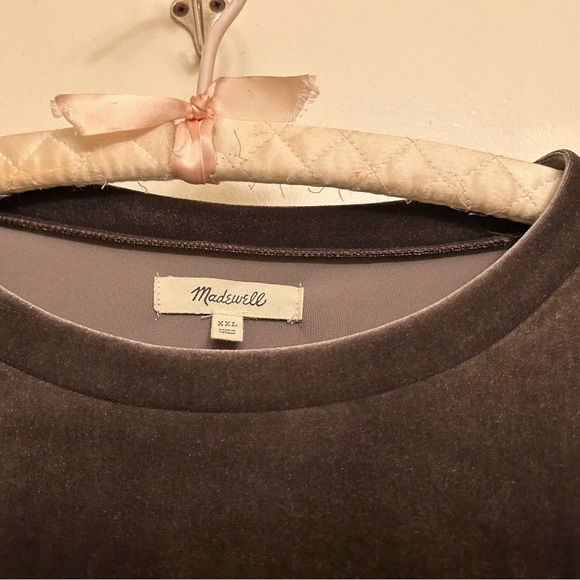 Madewell Women’s Sweater- Velvet Pullover-Long Sleeve-Brown XXL - Picture 4 of 13